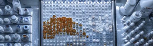 Photo of a pharmacist in a compact pharmacy, preparing a custom medication with precision. The image is taken from a top-down view, showing the pharmacist’s careful work and the small, well-organized workspace. --chaos 13 --ar 4:5 --stylize 300 Job ID: 5ad4a7f8-a95a-4be4-a41a-ebade4ff4b43